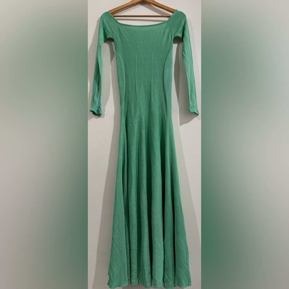 Jacquemus Mint Green Off-Shoulder Button-Front Maxi Dress - Picture 9 of 9